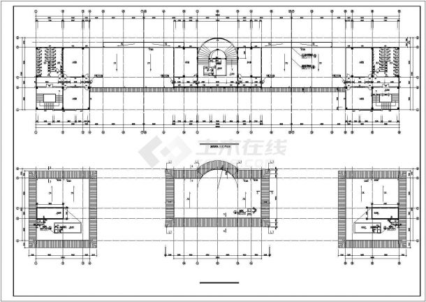 某七层钢筋混凝土框架结构教学楼设计cad建筑方案图（含设计说明）-图二
