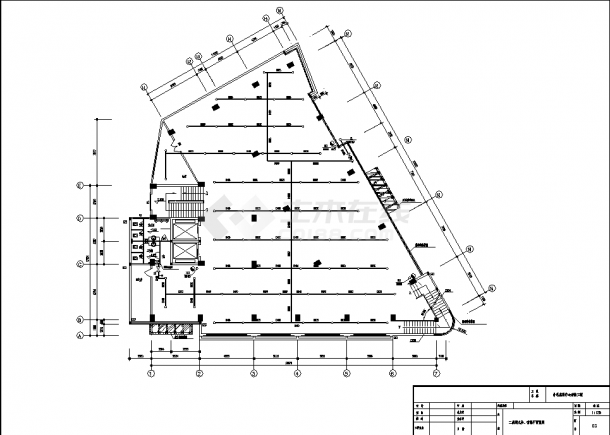 6层类3角型市中心医院外科整形中心消防工程消施系统设计施工cad图纸-图二