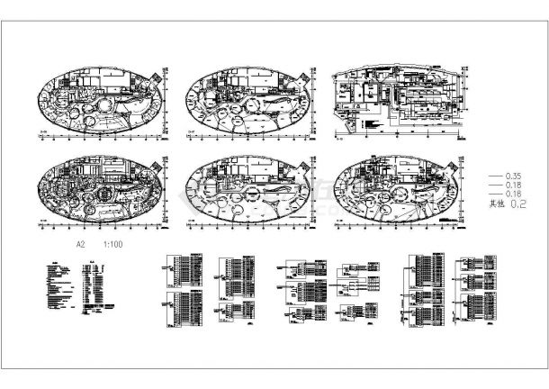 某高级食府餐厅全套施工CAD电气设计图纸-图一