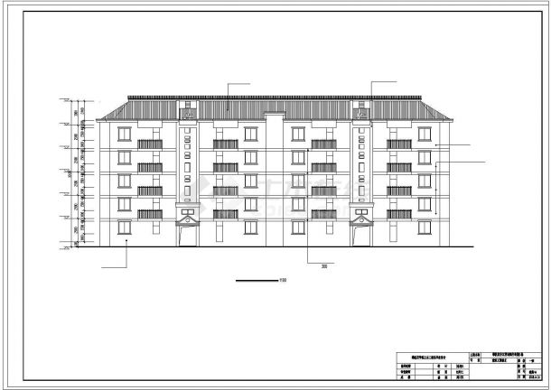 土木工程毕业设计_【5层】5200平米砖混住宅毕业设计（(含计算书、施工组织设计，建筑结构cad设计图纸）-图一