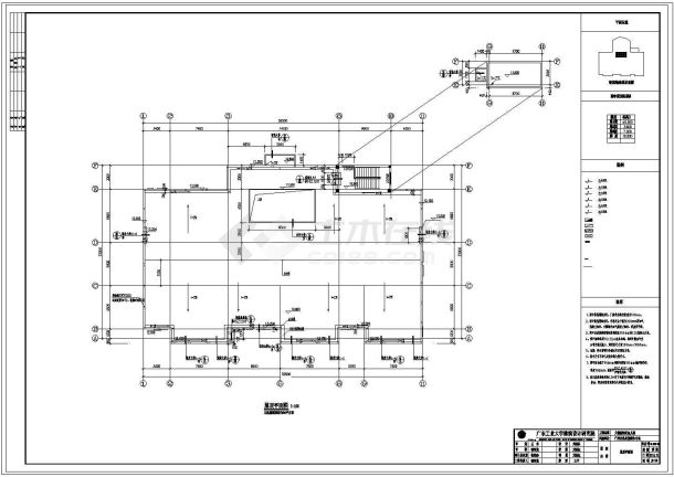 广州某地三层幼儿园建筑设计cad施工图纸-图一