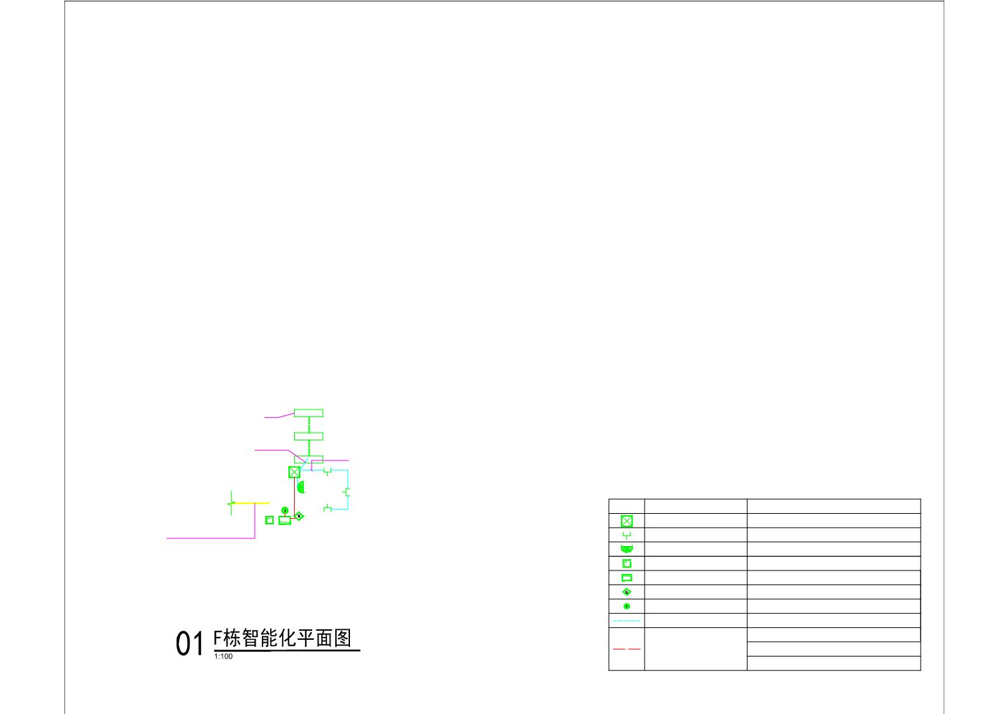 F栋智能化平面图（门卫室）CAD图