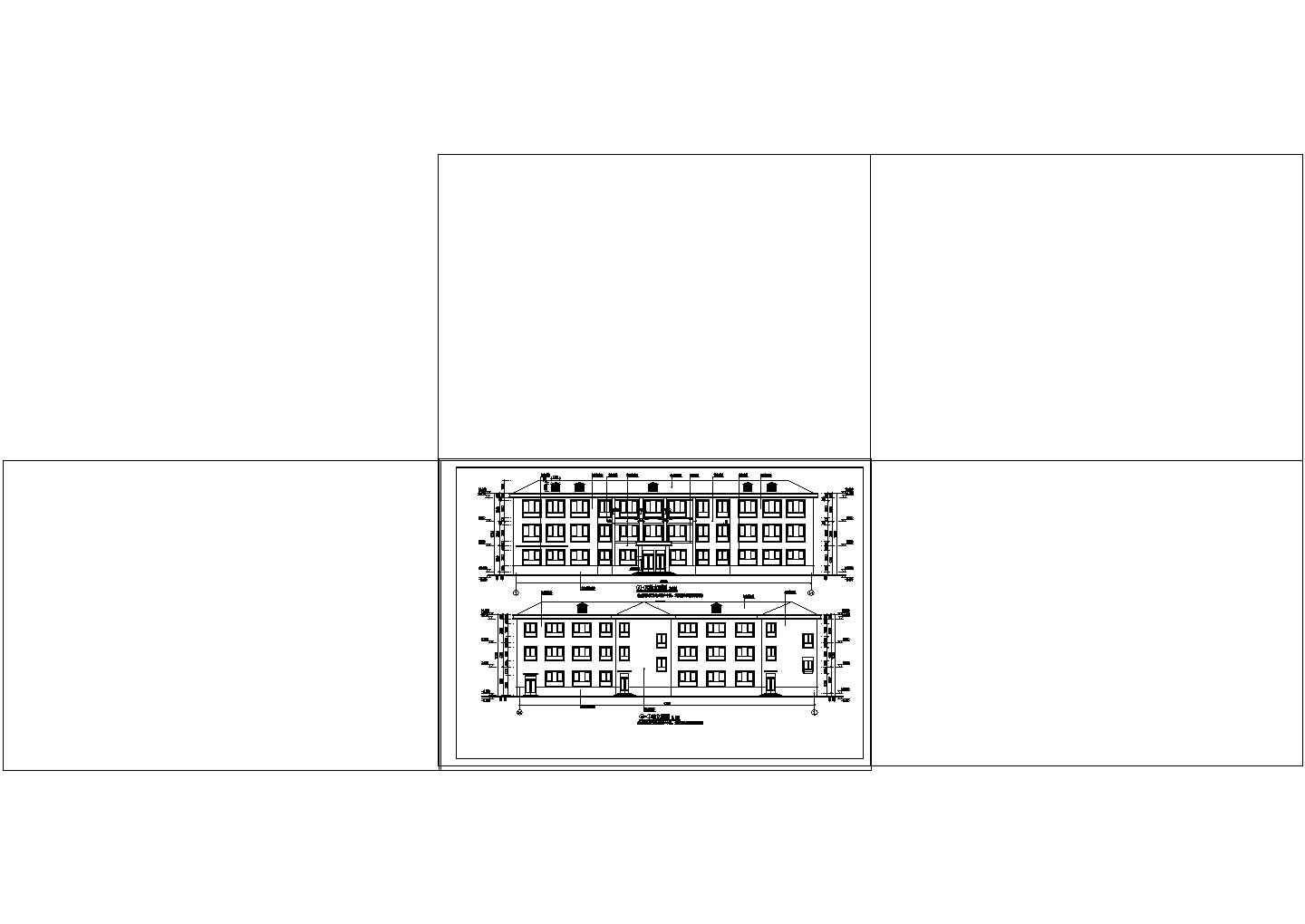 吉林省某三层幼儿园建筑cad施工图