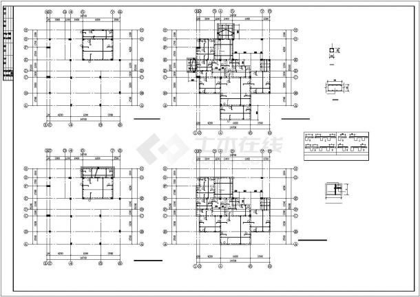 某地建筑结构设计cad图纸（共7张）-图二