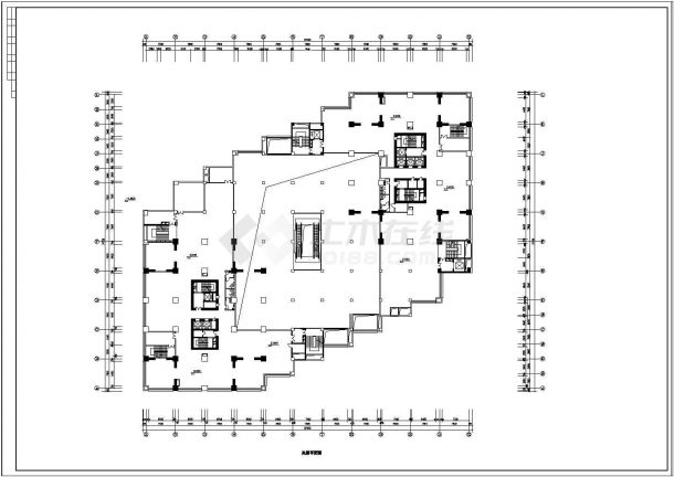 某地大型商场建筑cad施工图纸-图二