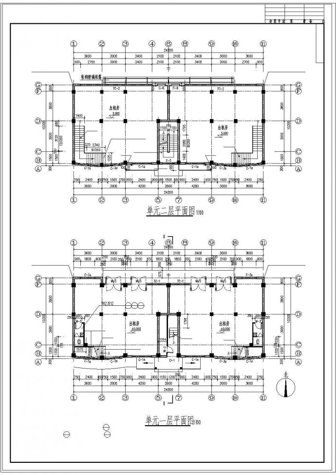某地多层框架结构住宅楼建筑设计cad施工图_图1