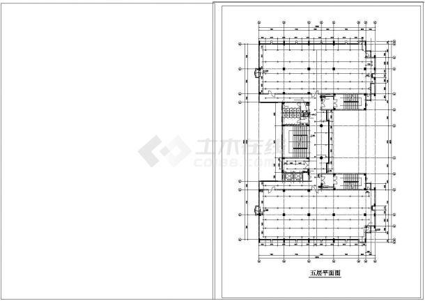 办公楼设计_某地高层办公楼给排水cad施工图-图二