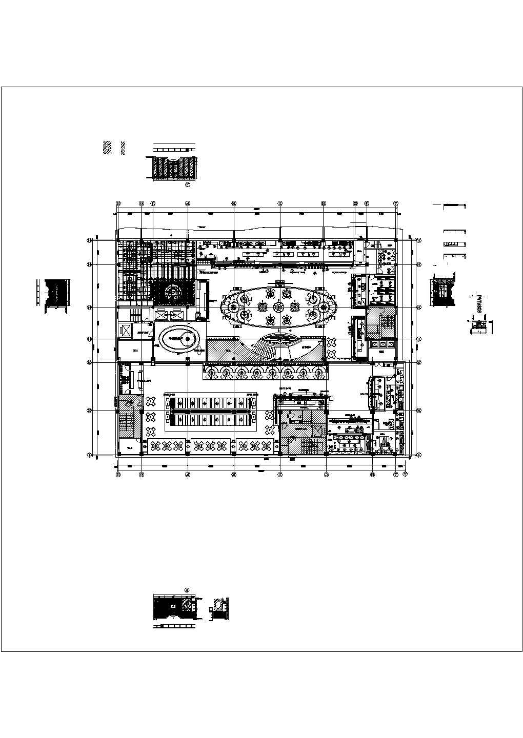 某娱乐中心餐厅CAD图纸立面设计构造节点图