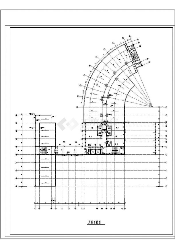 某市八层酒店建筑全套设计cad施工图-图二