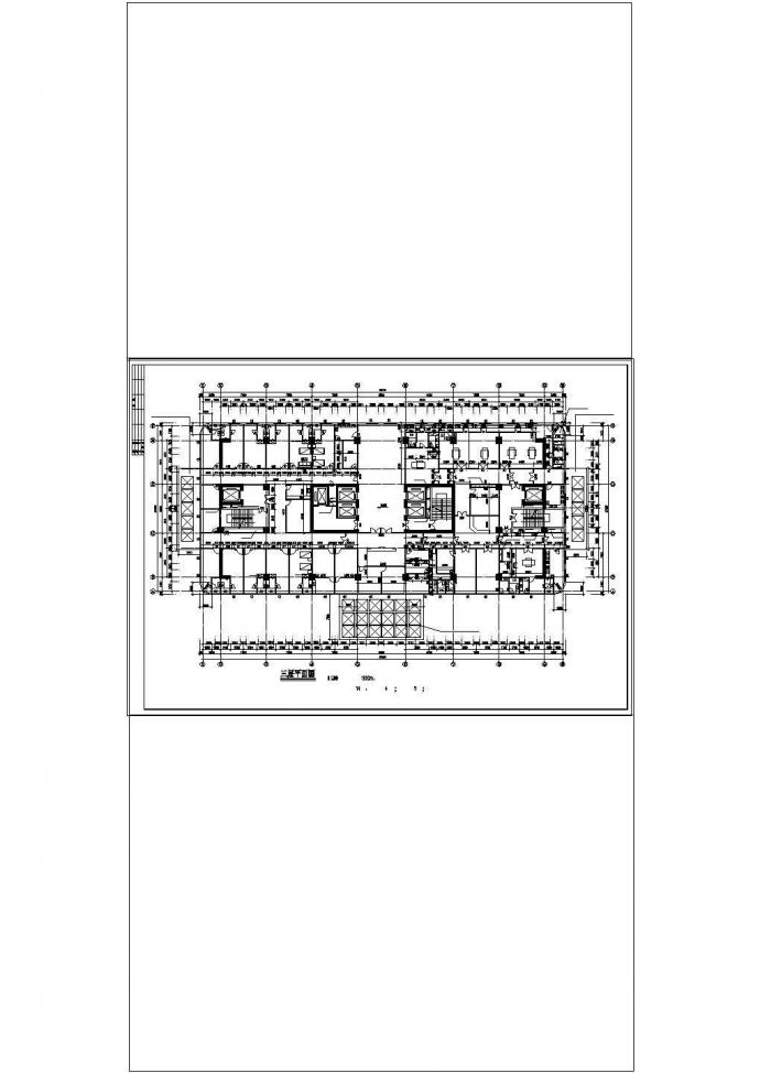 某二十层医院建筑设计cad平面图纸_图1