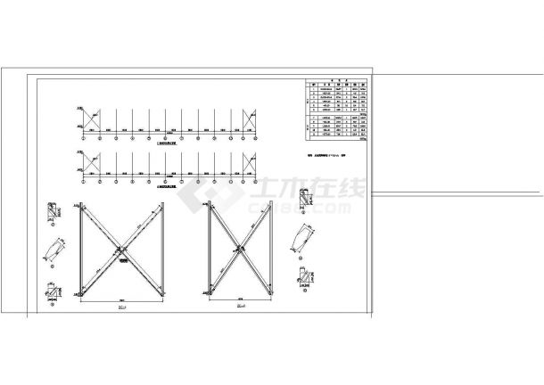 某地区16米跨门式刚架结构厂房结构施工图-图二