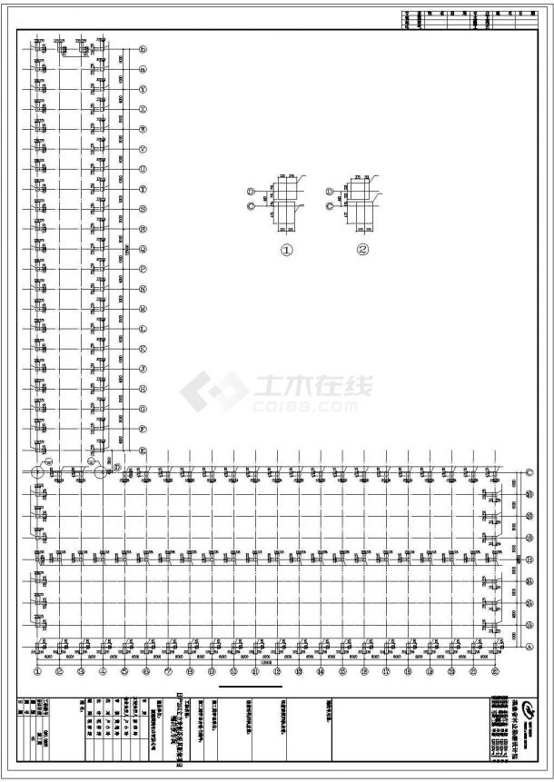 某木业公司刨花板车间钢结构CAD施工图纸-图二