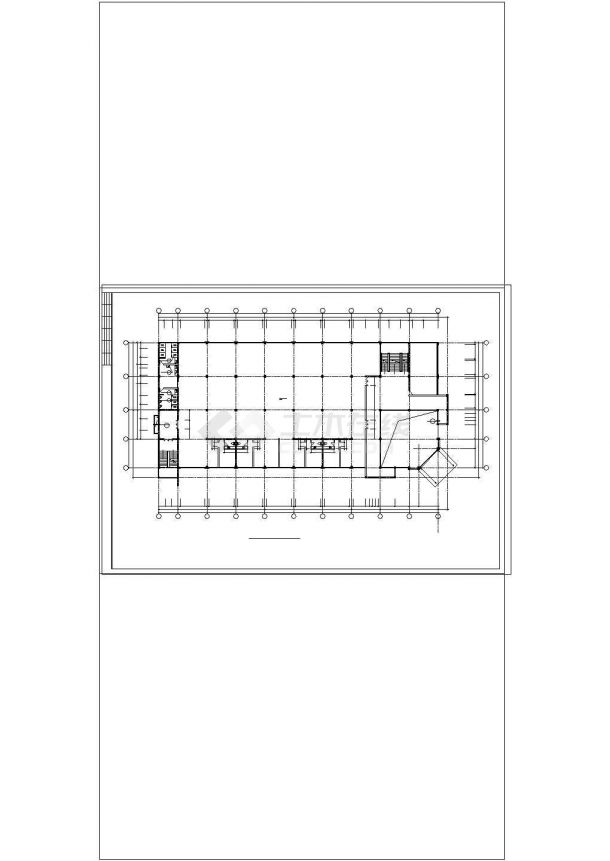 办公楼设计_2677.9平米三层框架办公楼工程量计算及施工组织（含建筑结构cad施工图、平面图、进度图、网络图）-图二