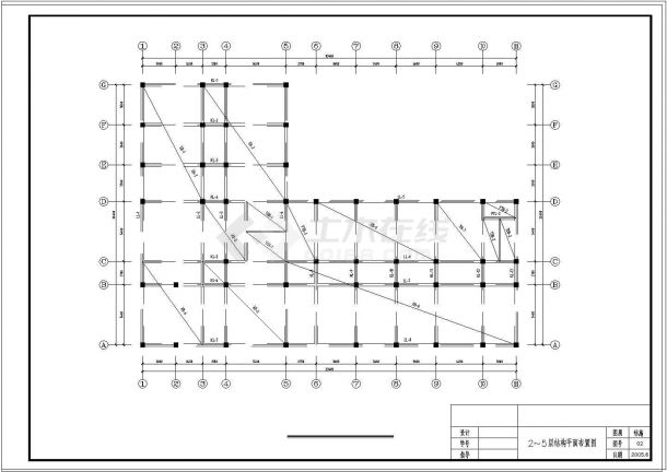土木工程毕业设计_办公楼设计_3413.34平米六层框架综合办公楼毕业设计（结构计算书、工程量计算表、预算书、CAD图11张）-图一