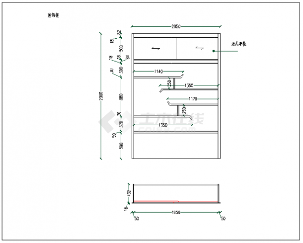 某4套榻榻米CAD设计图纸平立面配室内装饰柜CAD（高清效果图）-图二