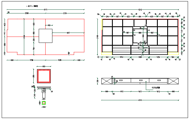 某4套榻榻米CAD设计图纸平立面配室内装饰柜CAD（高清效果图）