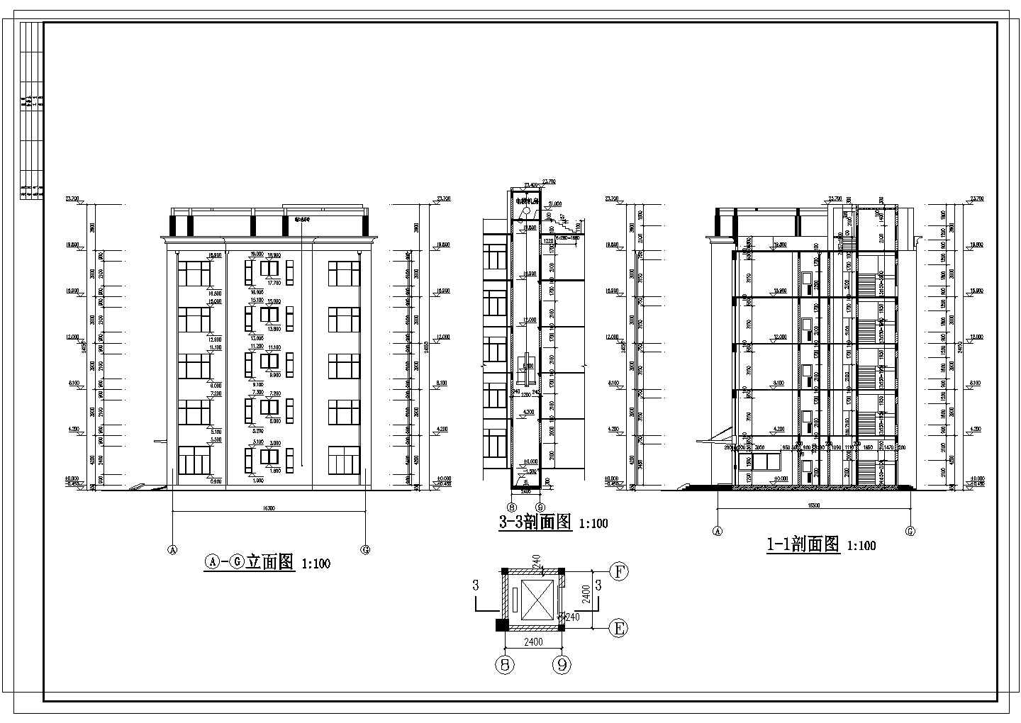 土木工程毕业设计_办公楼设计_4402.48平米五层框架办公楼毕业设计（含建筑、结构图、计算书）