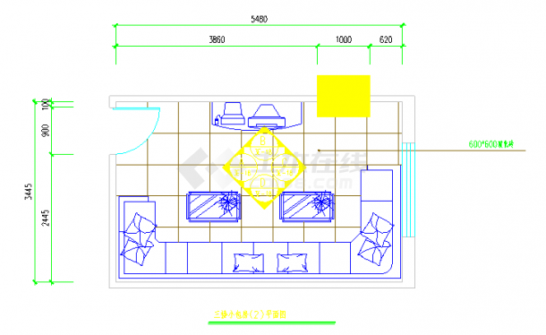 某KTV包房建筑施工CAD图纸（含节点详图）-图一