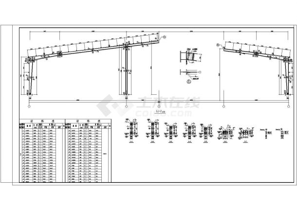 长春市结构单层工业厂房结构施工图-图二