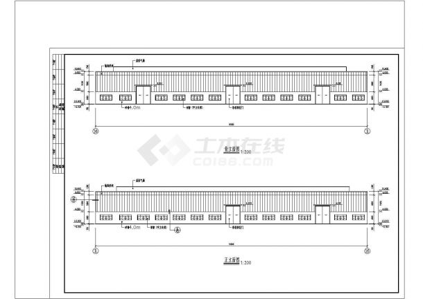 郑州市现代单层轻钢结构厂房结构施工图-图二