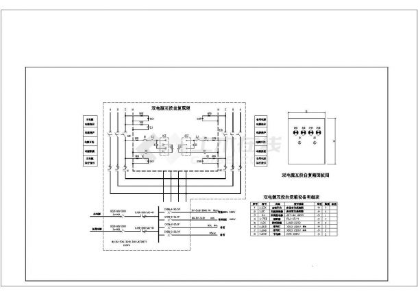 双电源互投原理图CAD-图一