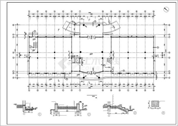 办公楼设计_山东省某城市五层办公楼CAD建筑施工图纸-图二