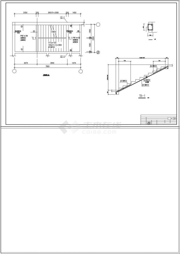 土木工程毕业设计_5587.6㎡六层商务中心混凝土框架结构cad毕业设计图纸-图一