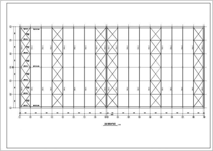 102.5x45m 单层钢屋面RC柱单层厂房结构图_图1