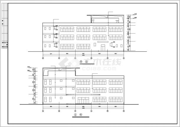 某地区食堂建筑cad施工图纸-图一