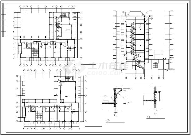 某地区私人宾馆建筑cad施工图纸-图二