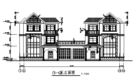 别墅设计某三层现代风格新农村别墅建筑施工cad图，含效果图_图1