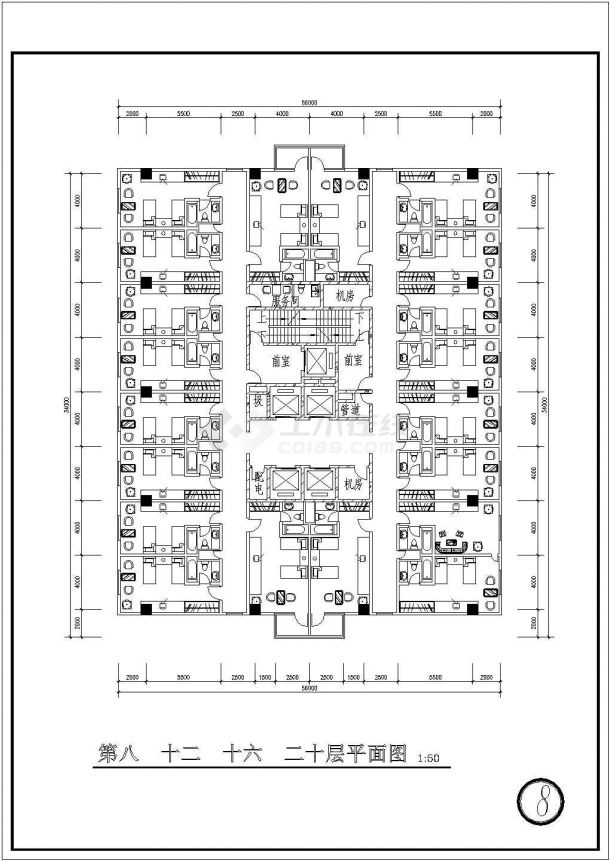  [Holliday Cabinet] High rise Luxury Hotel CAD Design Scheme Construction Drawing (Plan, Elevation) - Figure 2