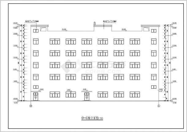 3414平方米五层工业厂房建筑图，含设计说明-图二