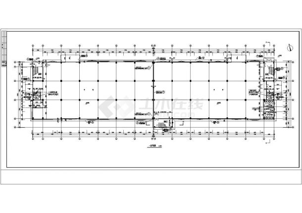 12762平方米五层现代造型的大厂房建筑设计cad图，含设计说明-图一