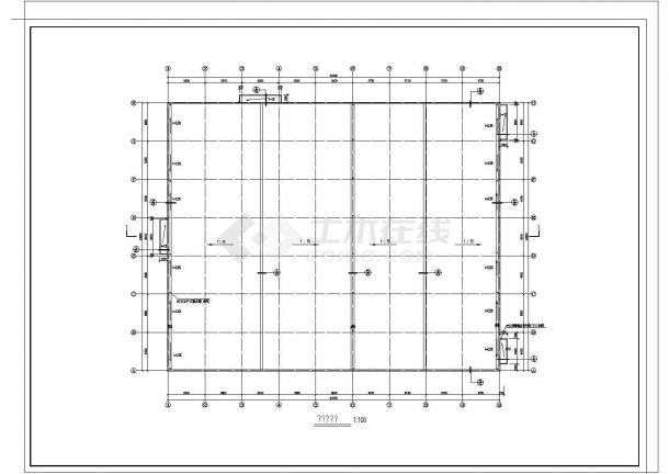 2207平方米单层钢结构厂房建施设计cad图，含设计说明-图二