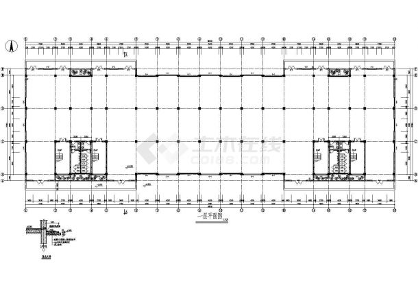 四层厂房建筑施工图，含设计说明-图一