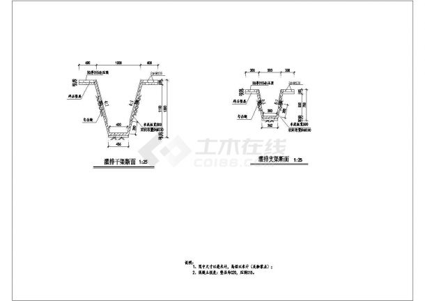 某农田水利（万亩良田）项目规划设计cad全套实施方案图-图一