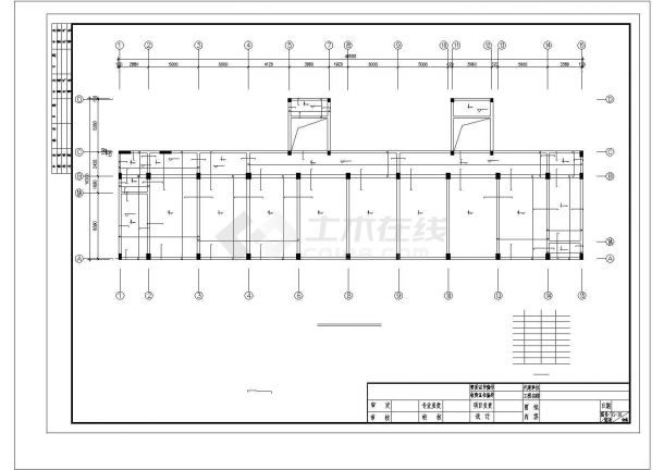 安徽某五层框架教学楼建筑cad设计施工图纸-图一