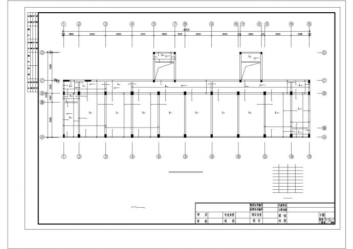 安徽某五层框架教学楼建筑cad设计施工图纸_图1