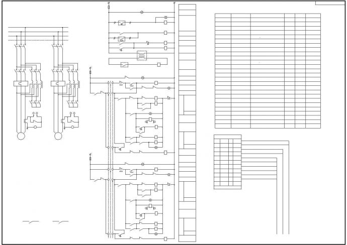 消火栓泵和喷淋泵一二次原理图cad 图纸_图1