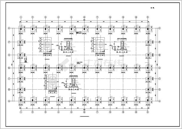 某地区58.8x33m钢梁排架柱厂房结构施工图-图二