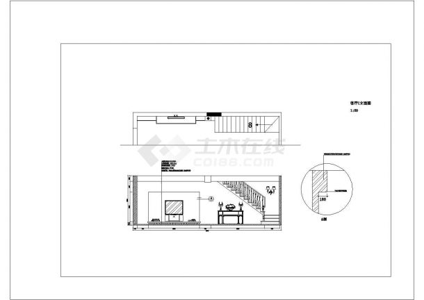 3层：长18.02米 宽5.26米 欧式田园风格CAD建筑设计施工图-图二
