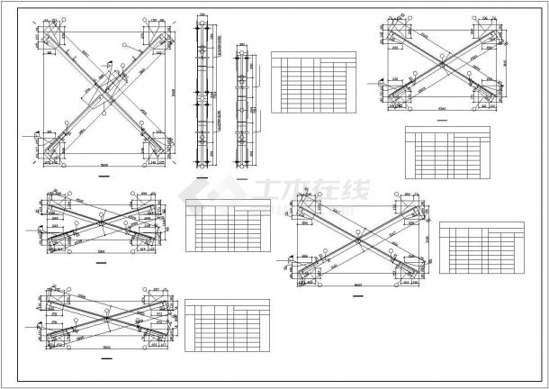某单层钢屋面RC柱单层厂房结构图-图一