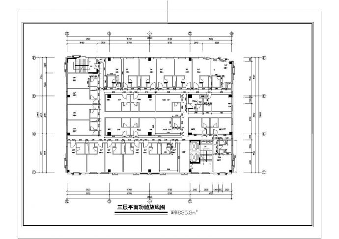 某城市酒店建筑设计全套CAD平面图_图1