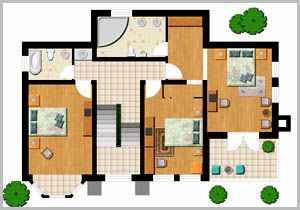 绵阳市某居住区2层高档别墅式住宅楼建筑设计CAD施工图-图二