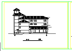 一整套某小区内会馆建筑cad施工设计方案图纸-图二