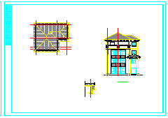 2011最新一整套小别墅建筑CAD施工设计图-图二