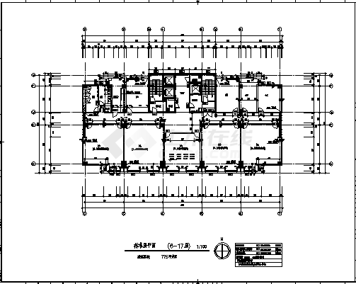 办公楼设计_某市二十层单位综合办公楼建施cad图，共四十三张-图二
