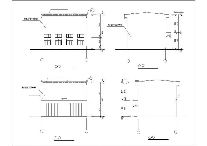 某138㎡单层轻钢屋盖结构厂房建筑图纸_图1