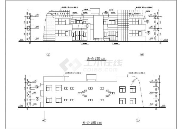 某幼儿园二层框架结构教学楼（建筑面积815.8平方米）设计cad全套建施图（含设计说明）-图一